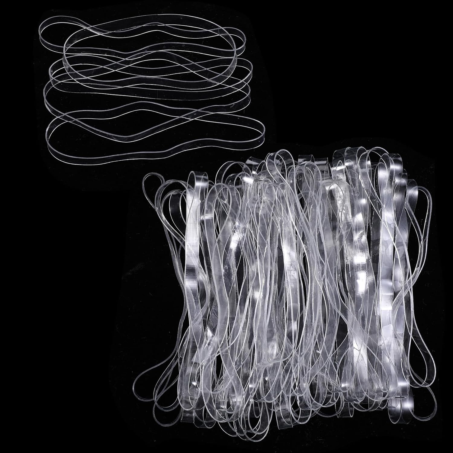 100 PCS Clear Rubber Bands for Balloon Arch, Elastic Rubber Bands