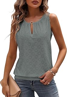Sponsored You’re seeing this ad based on the product’s relevance to your search query.Learn more about this advertisement Tanmolo Women's Tank Top Sleeveless Tank Tops Summer Tops V-Neck Blouse Top Sexy Vest Top Keyhole Blouse