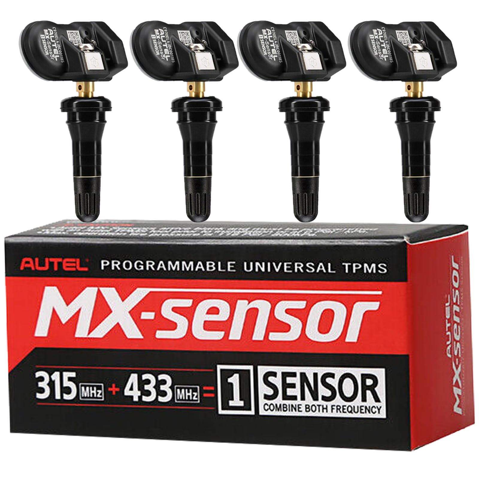 Autel MX-Sensor TPS218 2in1 315MHz+433MHz TPMS Sensor, Universal OEM Replacement, Wireless Programming, 98% Vehicle Coverage