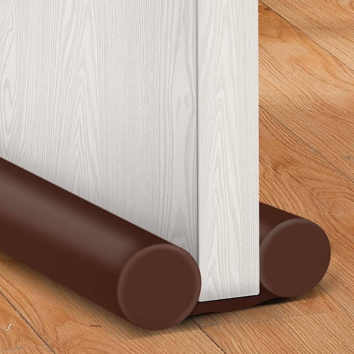 MAXTID Door Draft Stopper Brown Double Sided Insulator Adjustable 32 to