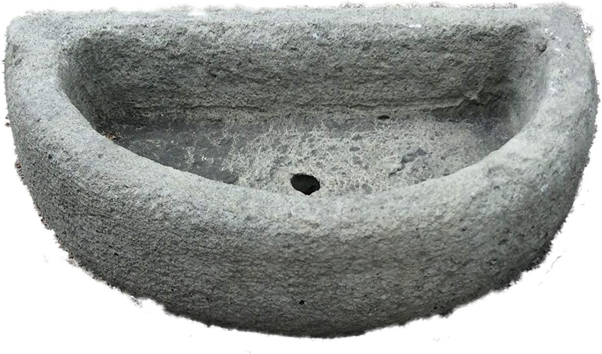 Countryhousewales Small stone trough garden planter sandstone effect alpines succulents half moon