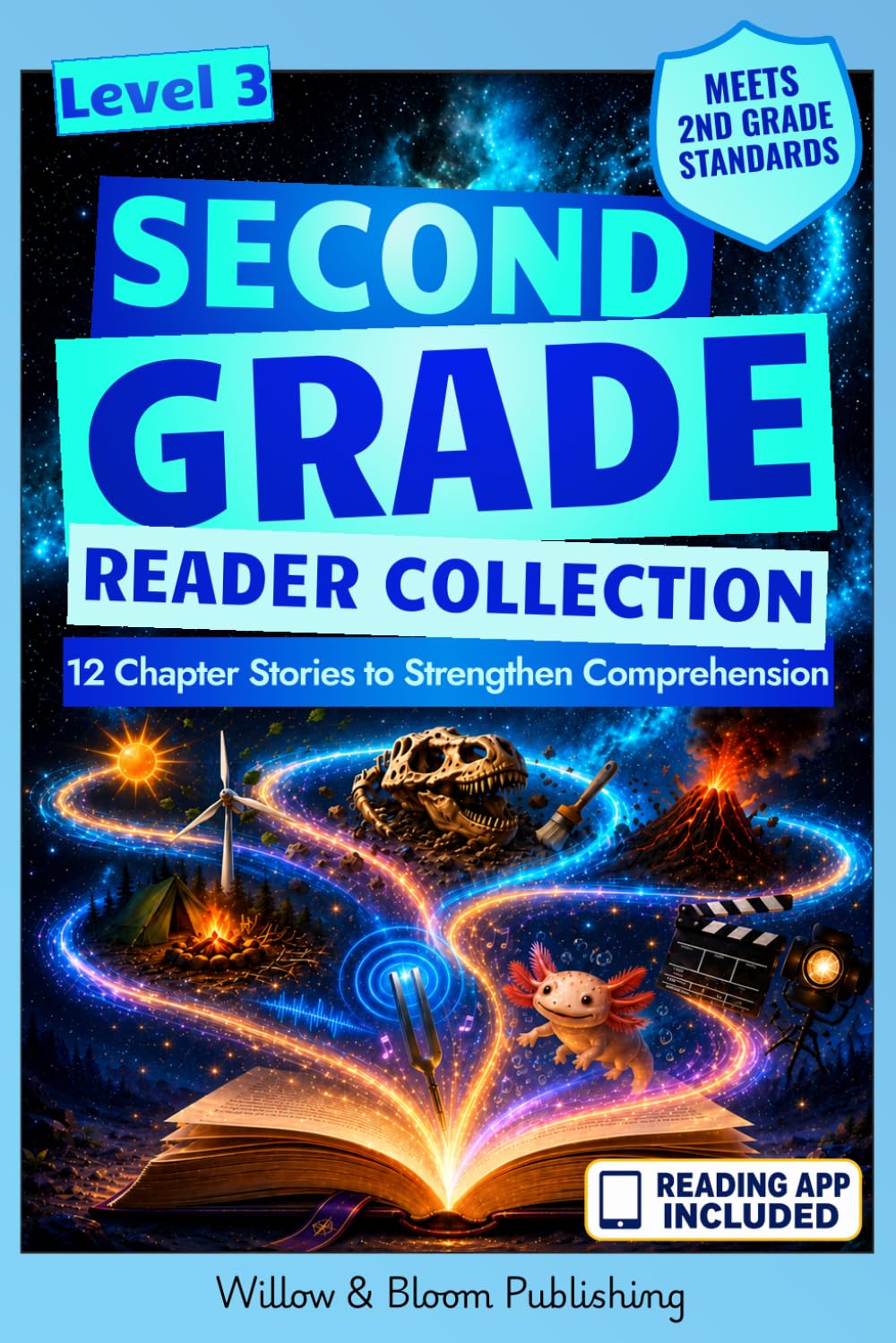 Second Grade Reader Collection: Level 3: 12 Fiction and Nonfiction Chapter Stories to Strengthen Comprehension and Enhance Fluency for Advanced Second Graders
