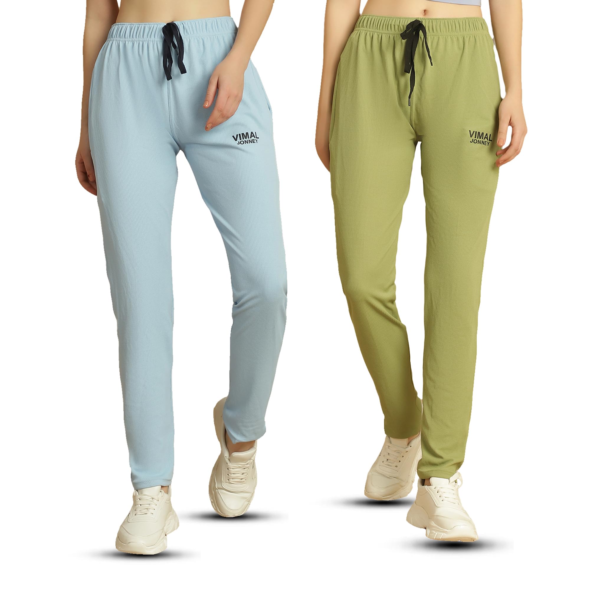 mack jonney Solid Regular Fit Polyster Lycra Trackpant for Women-Pack of 2-MACK636068-picture-34