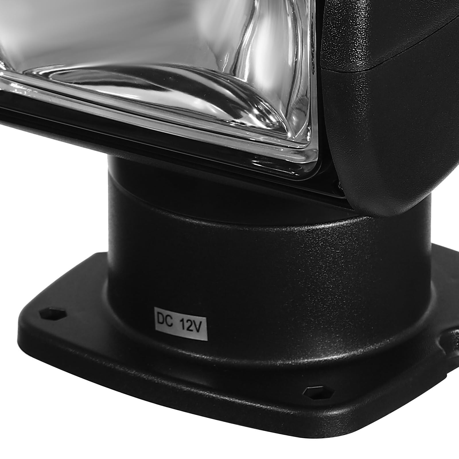 Luce di ricerca per barche da 12 V, faretto telecomandato da 100 W, distanza di irradiazione da 250 piedi, luce di ricerca alogena portatile, faretto marino rotante a 360 °
