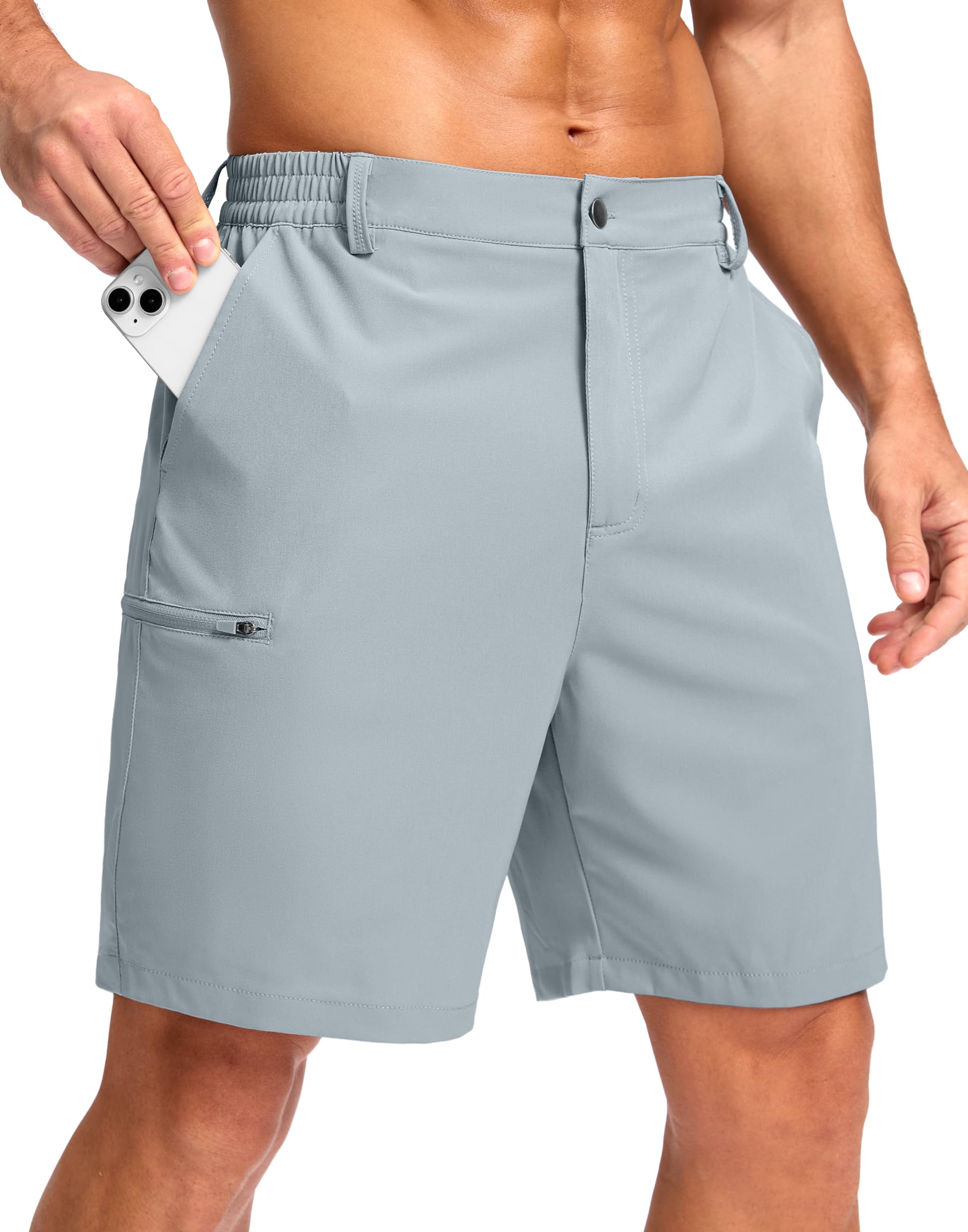 G Gradual Mens Casual Shorts 7 9 5 Lightweight 4 Pockets Stretch Quick-Dry Summer Shorts for Golf Work