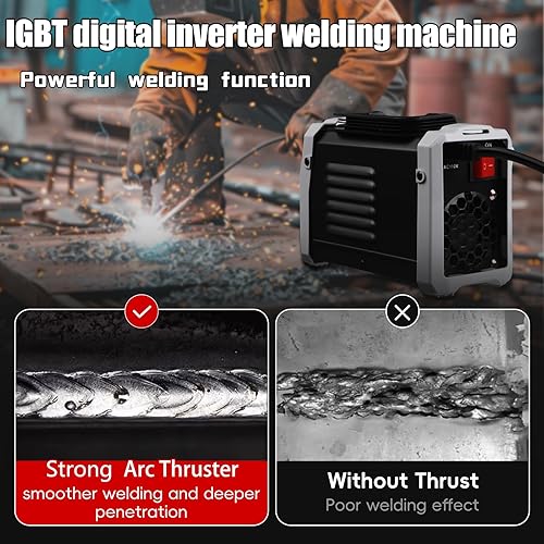 Miniatura 4 de Soldador de palo ARC200 110V, mini máquina de soldadura eléctrica portátil, soldador inversor IGBT con protección de seguridad y control