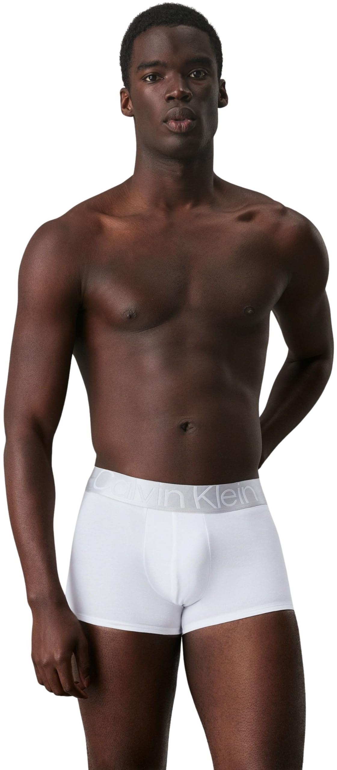 Calvin Klein Men's Trunk, Black/White/Grey Heather, M