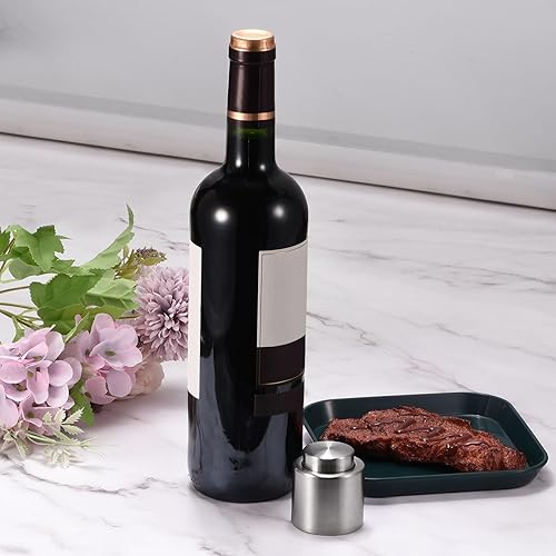 Miniatura 6 de uxcell Tapón para botella de vino, 2 unidades de 1.772 in de diámetro exterior, 1.299 in de identificación, tapones de vino reutilizables de acero