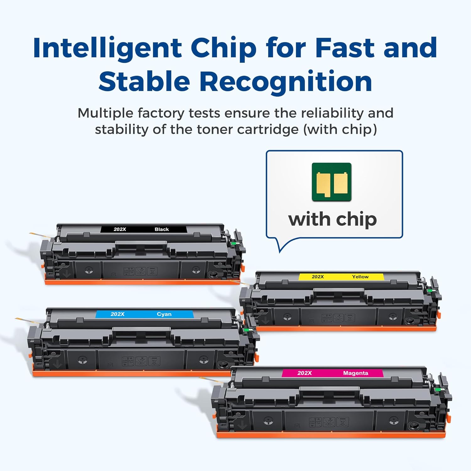 202X Toner Cartridges High Yield 4 Pack (10700 Pages) Compatible with Color LaserJet MFP M281 M280 Series for HP 202X 202A Toner Work for MFP M281cdw M281fdw M281fdn M280nw Pro M254dw M254dn M254nw