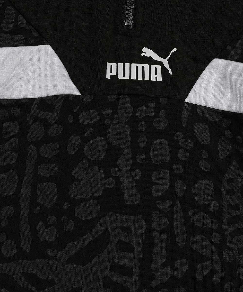 PUMA Girl's Power Hypernatural Aop bluza z zamkiem błyskawicznym do połowy