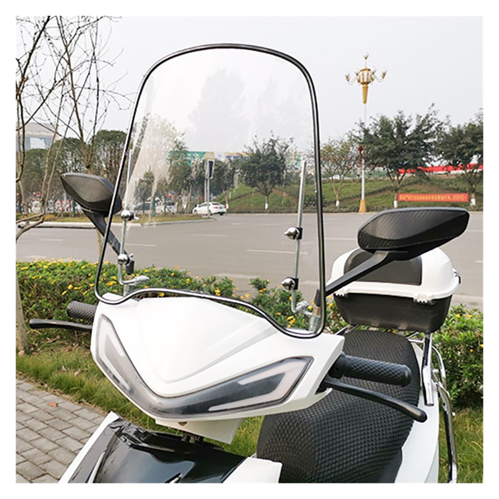 Deflettore Vento Parabrezza Per Moto Parabrezza Con Staffa Regolabile Visiera Per Schermo Antivento Spoiler Deflettore D'aria Parabrezza Cupolino