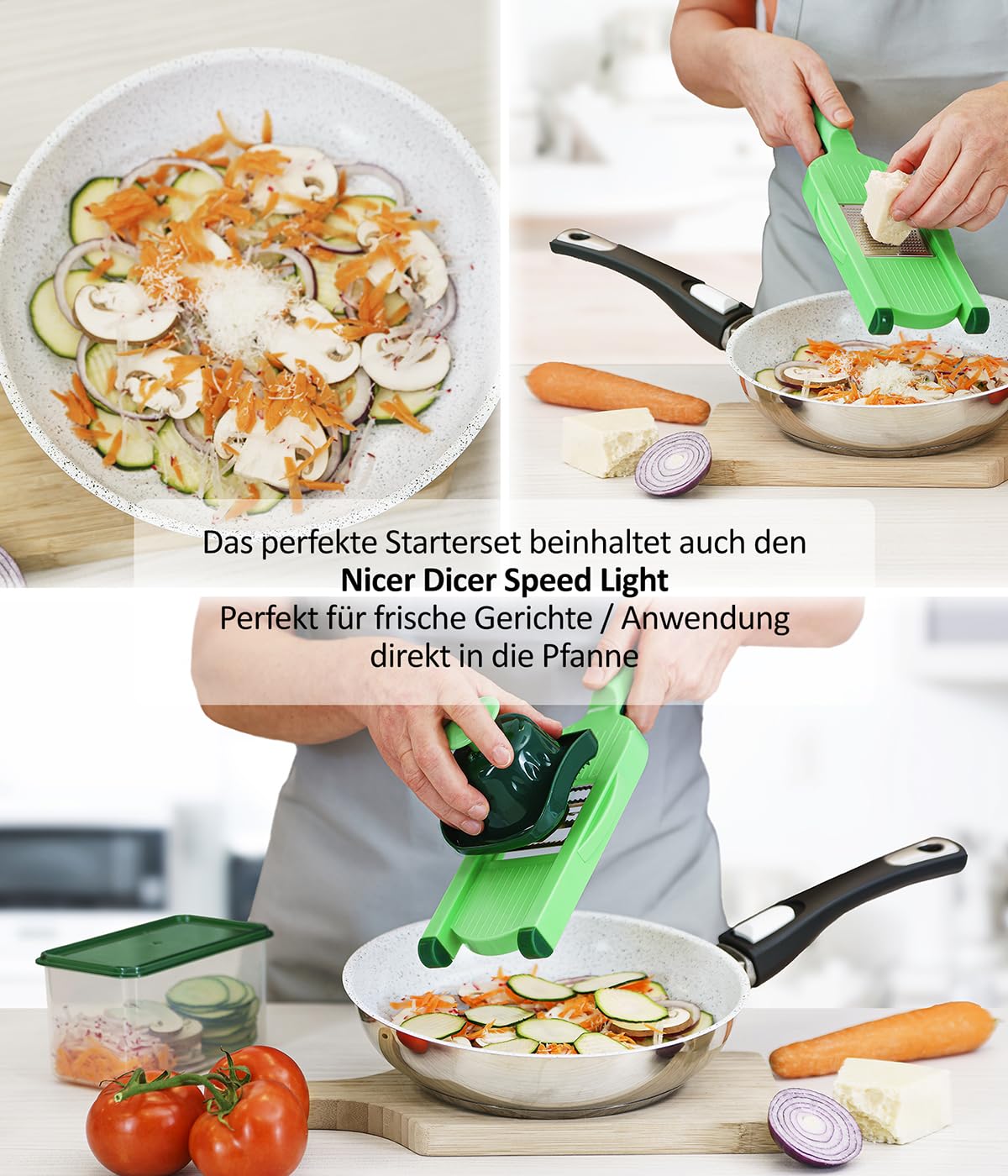 Genius Cerafit Revolution Vario Pfannenset Kochgeschirr Set 27-tlg., Keramikbeschichtung, abnehmbare Griffe, Topfsets, Induktion geeignet, backofenfest bis 250 °C, PFAS-frei