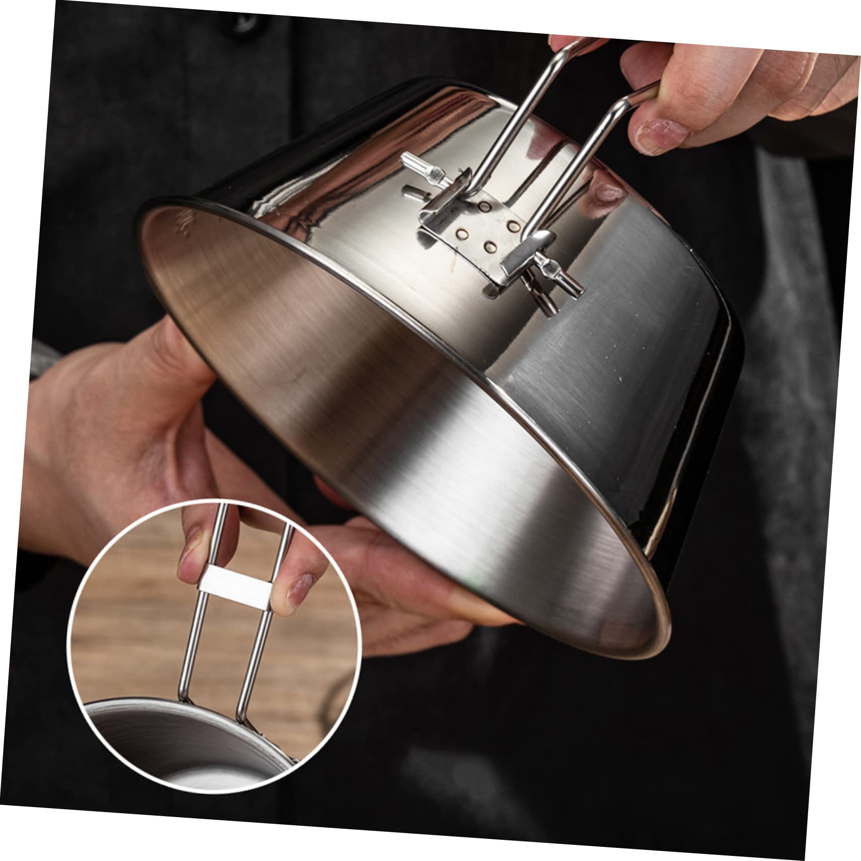 3 Stück 304 Edelstahl Camping Schüsseln 500ml mit Skala Leichte Japanische Schalen für Outdoor Praktisch und Tragbar