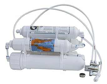 Countertop Portable Universal 5-Stage Reverse Osmosis RO Purification Water System with DI Deionizing Mixed Bed Close to 0 PPM postfilter, Build in USA