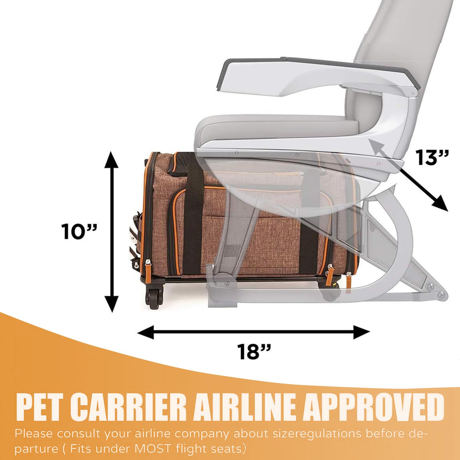Sac Transport Chat, Caisse De Transport Chat en Maille Respirant avec roulettes, Sac À Dos Extensible Trolley pour Chat/Chiens 25LBS pour Excursions Urbaines Et Randonnée