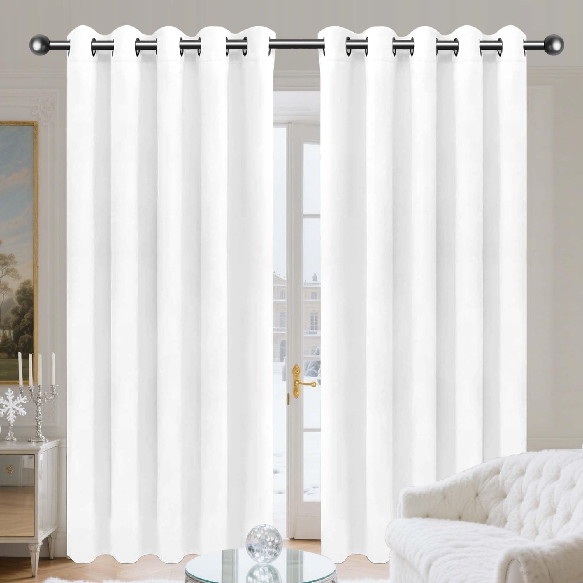 Rideau occultant contre le froid rideaux thermiques beige 140x200 cm pour la chambre