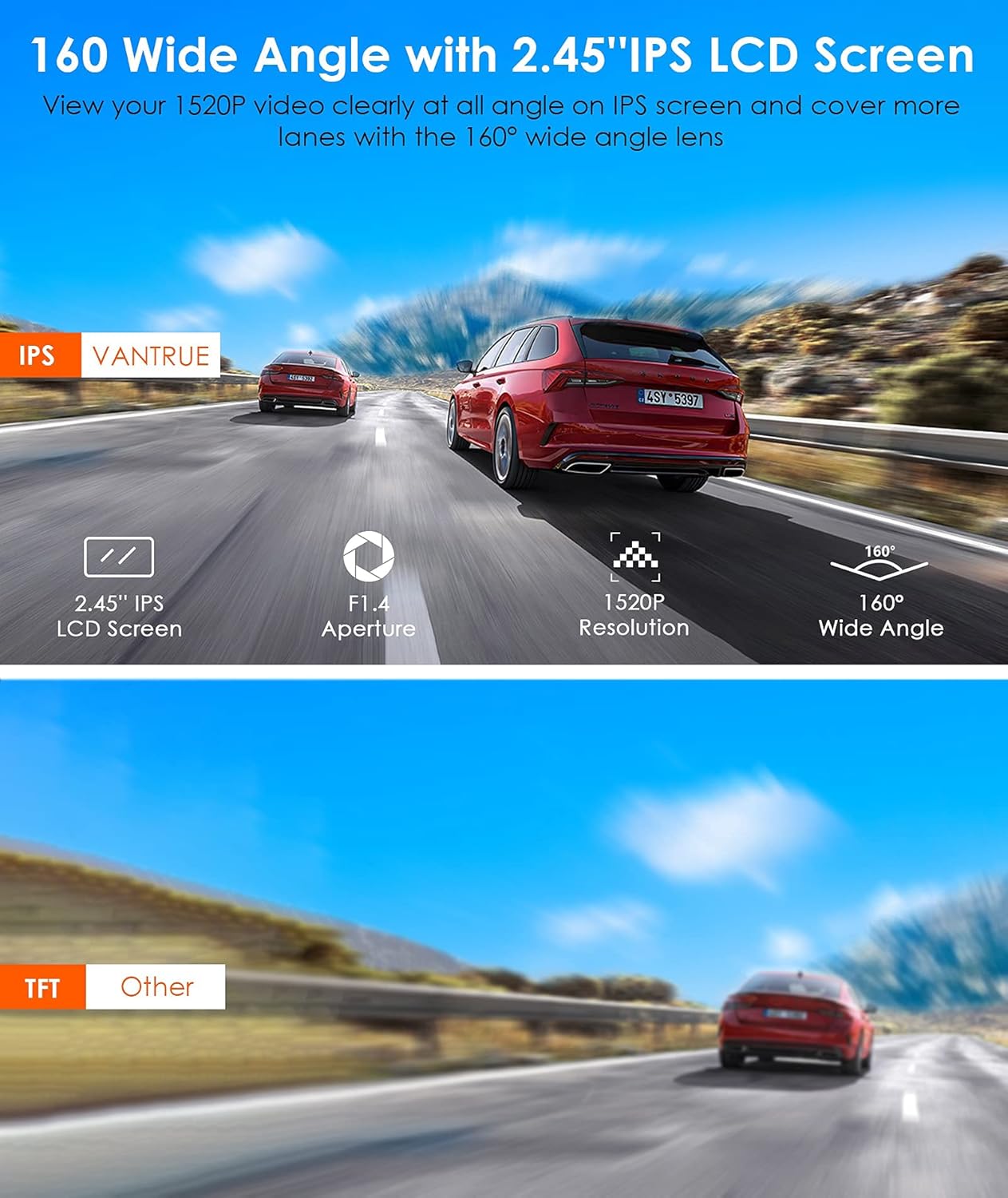 Gеt Sресіаl Prісе Vantrue T3 1520P 24/7 Dash Cam with Radar Motion Detection Parking Mode, Super Capacitor Car Dashboard Camera with Night Vision, OBD Hardwired Cable, 160° Wide Angle, Support up to 256GB