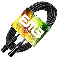 Vista 2 de EMB Audio - Cable de altavoz blindado profesional XLR macho a hembra para uso con DJ, hogar, micrófono, instrumento y altavoz