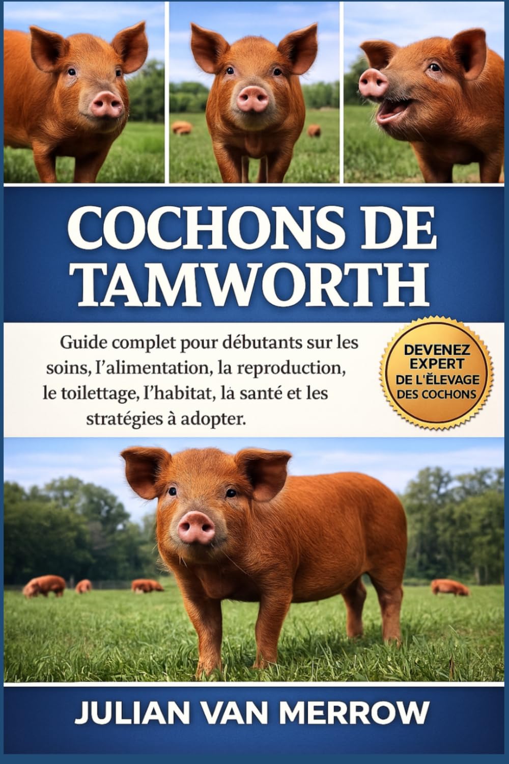 COCHONS DE TAMWORTH: Guide complet pour débutants sur les soins, l'alimentation, la reproduction, le toilettage, l'habitat, la santé et les stratégies à adopter.