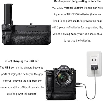 Amazon.com : Battery Grip for Sony A7RIII A7III A9 Cameras