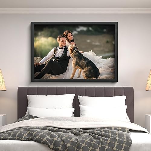 Miniatura 5 de cuesr Impresiones en lienzo personalizadas con tu foto (8 x 8 pulgadas), imágenes de lienzo personalizadas, regalos para familiares, bodas, amigos,