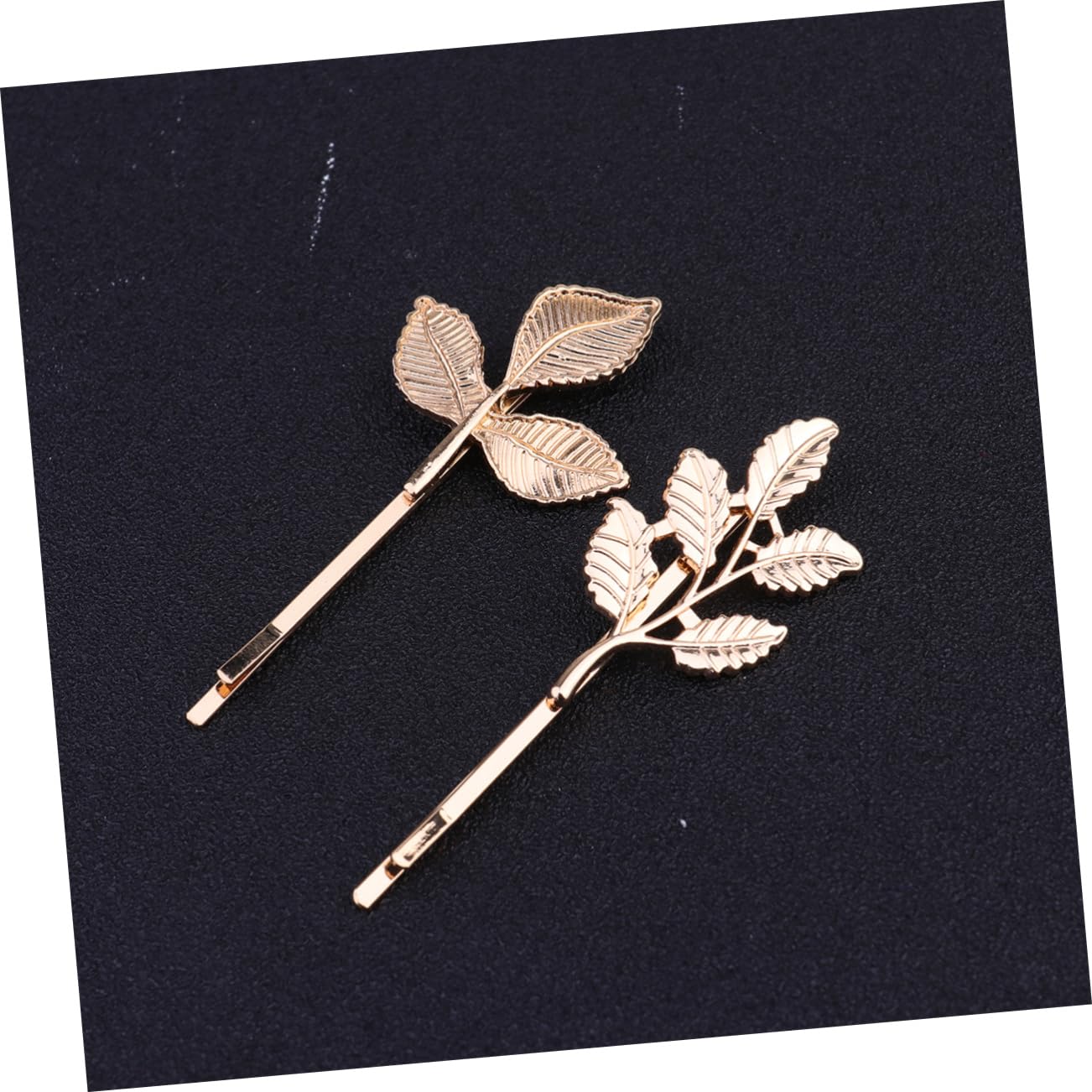 DOITOOL Piezas decoración de oro tocado de cristal pasadores para niñas pinza para el cabello de hoja pinza de pelo de aleación sucursal Accesorios para el cabello sombrerería horquilla