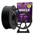 WINKLE ABS Filament 1.75 mm Black Jet for 3D Printing, ABS Spool, 250 g, 3D Printer Filament, 3D Printing Materials, Durable and Resistant to High Temperature and Shock