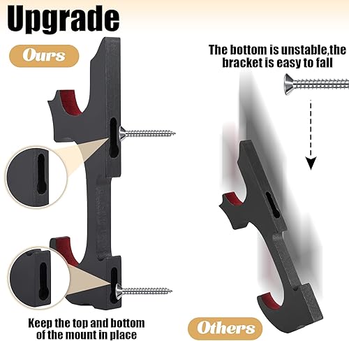 Miniatura 10 de Soporte de pared ajustable para espada, 4 piezas, soporte de madera para armas de artes marciales, soporte para armas samurái, montaje en pared,