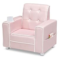 Vista 5 de Delta Children Chelsea Kids - Silla tapizada con soporte para tazas, color rosa
