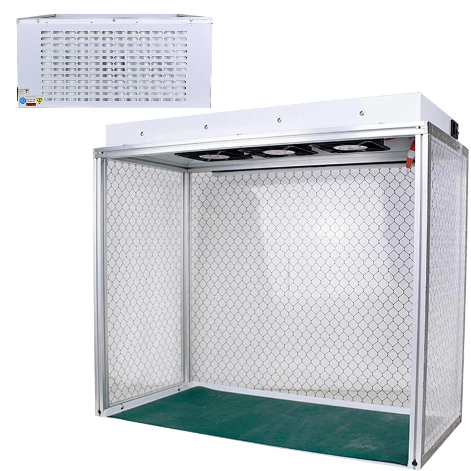 Cabina De Flujo Laminar Vertical Gabinete, 62 * 31cm Mesa De Trabajo Libre De Polvo, Mesa De Trabajo PortáTil Libre De Polvo para ReparacióN De TeléFono LCD