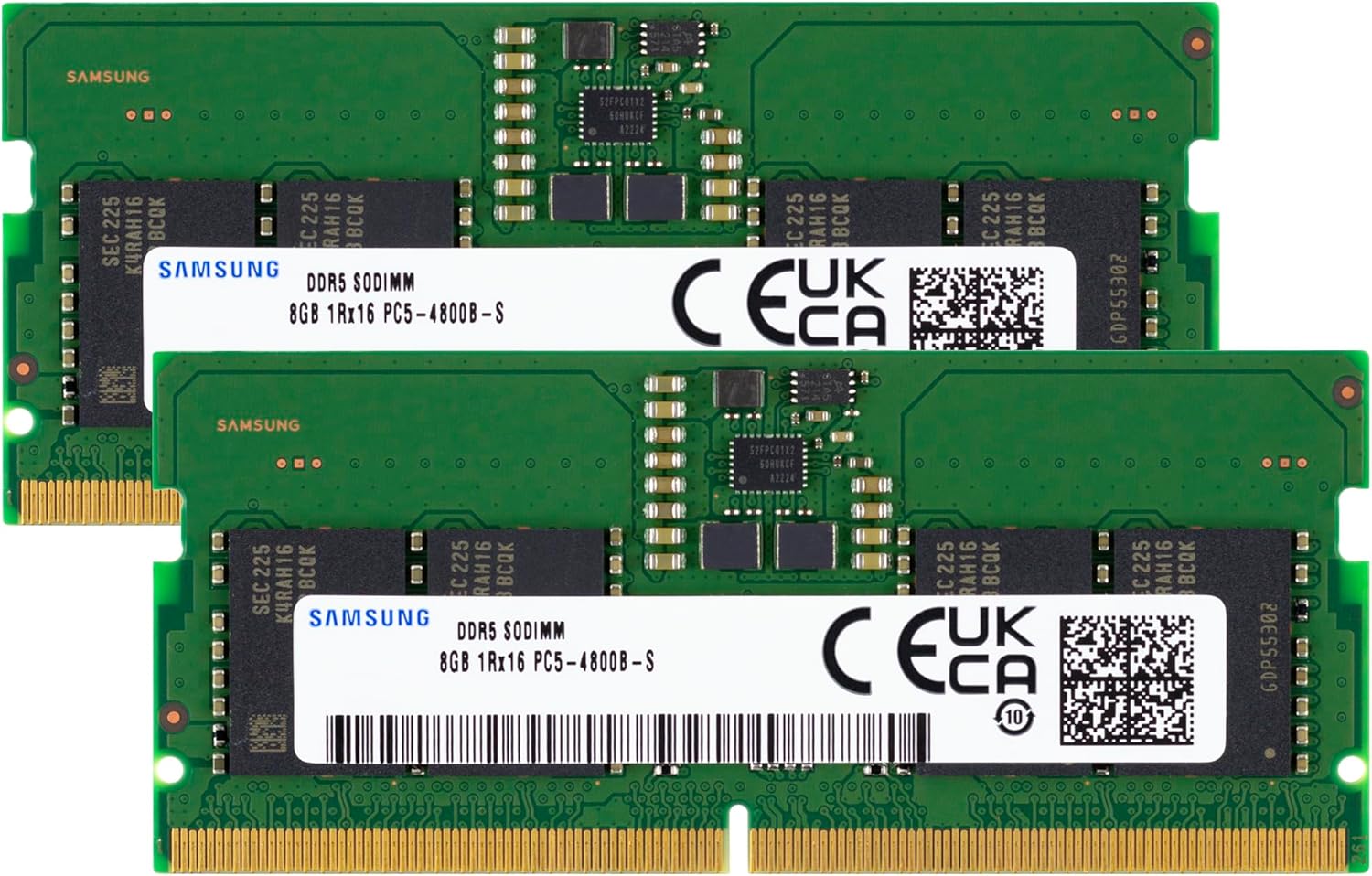 Samsung 16GB (2x8GB) DDR5 4800MHz PC5-38400 CL40 SODIMM 1Rx16 Single Rank 1.1V 262-Pin Laptop, Notebook RAM Memory
