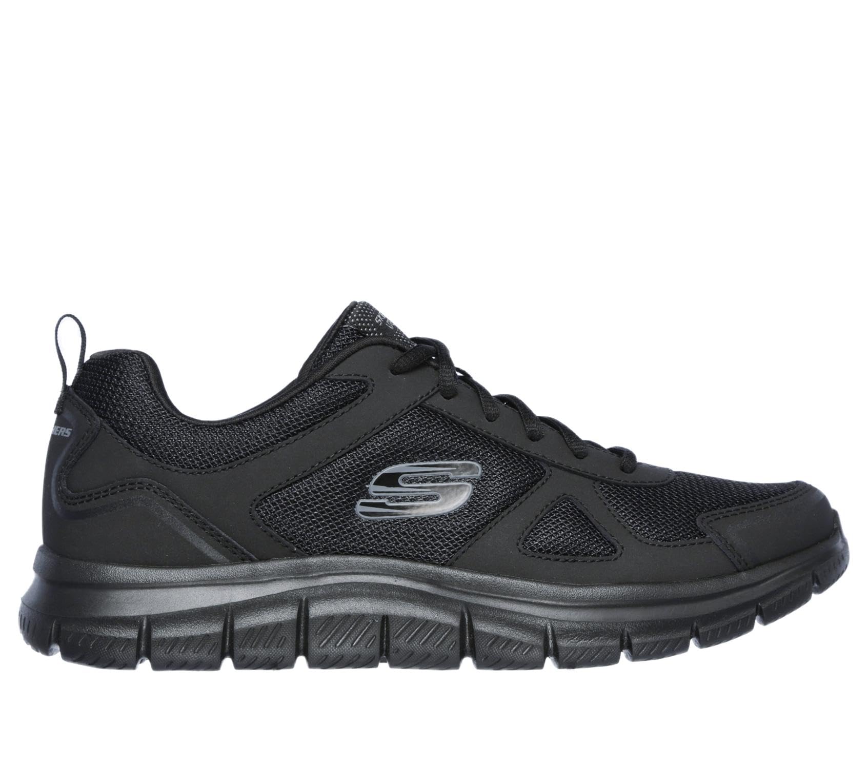 Skechers Sport Mens Track SCLORIC Sportschuhe/Laufschuhe Herren Schuhe,Black Red BKRD,44EU