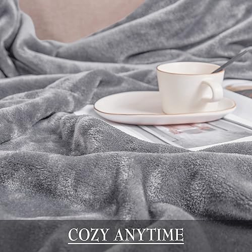 Miniatura 5 de RYB HOME - Manta de vellón suave, liviana, térmica y mullida para sofá, cama, sofá cama, viajes o campamentos, tamaño Twin de 60 pulgadas de ancho x