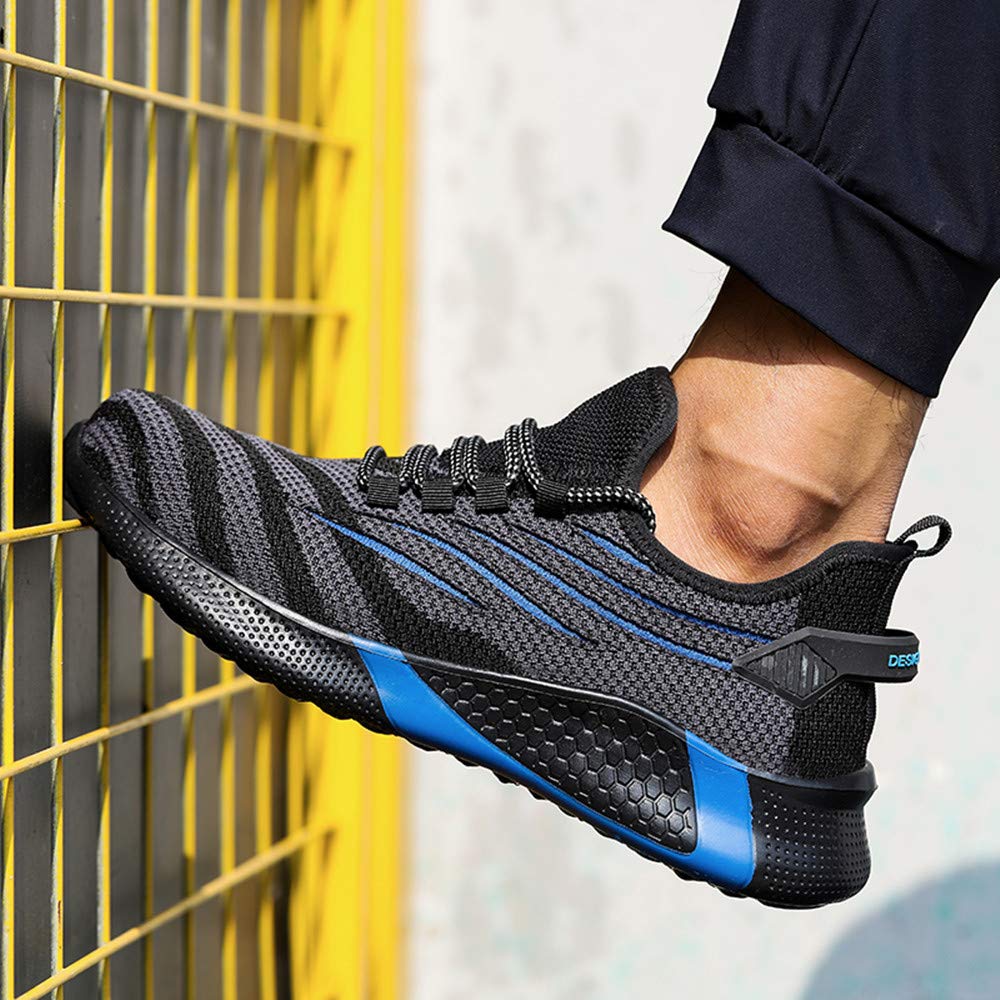 Obuwie ochronne dla mężczyzn i kobiet, buty robocze S3, lekkie, sportowe buty ochronne, stalowe noski, Blau, 45 EU