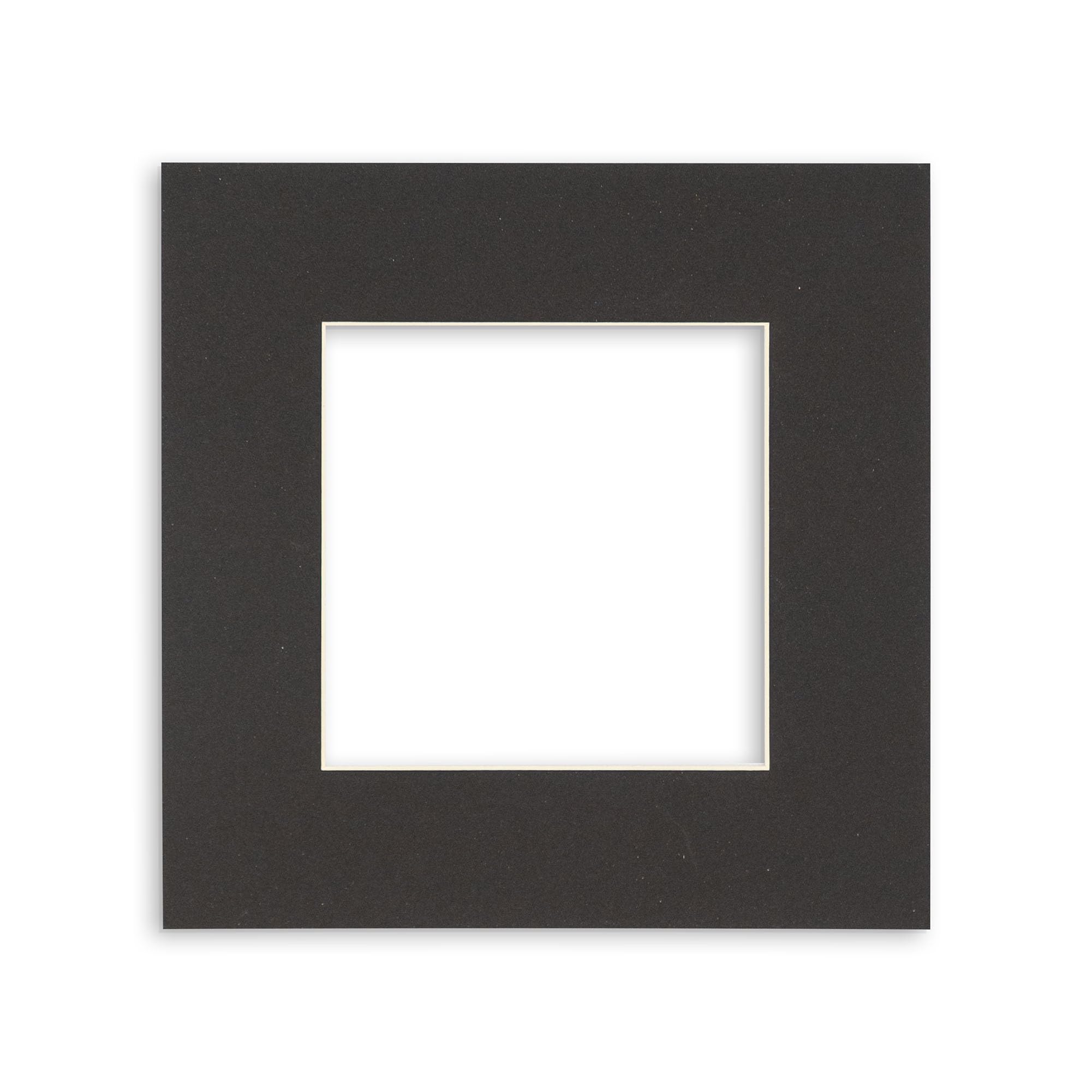 8x8 Mat for 12x12 Frame - Precut Mat Board Acid-Free Show Kit with Backing Board, and Clear Bags Black 8x8 Photo Matte Made to Fit a 12x12 Picture Frame Matboard for Framing, Pack of 1 Mat
