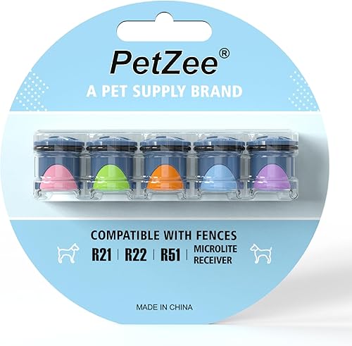 5 unidades compatibles con la batería de repuesto de valla invisible, funciona con collar receptor Microlite, collar R21, R22, R51, paquete de 5
