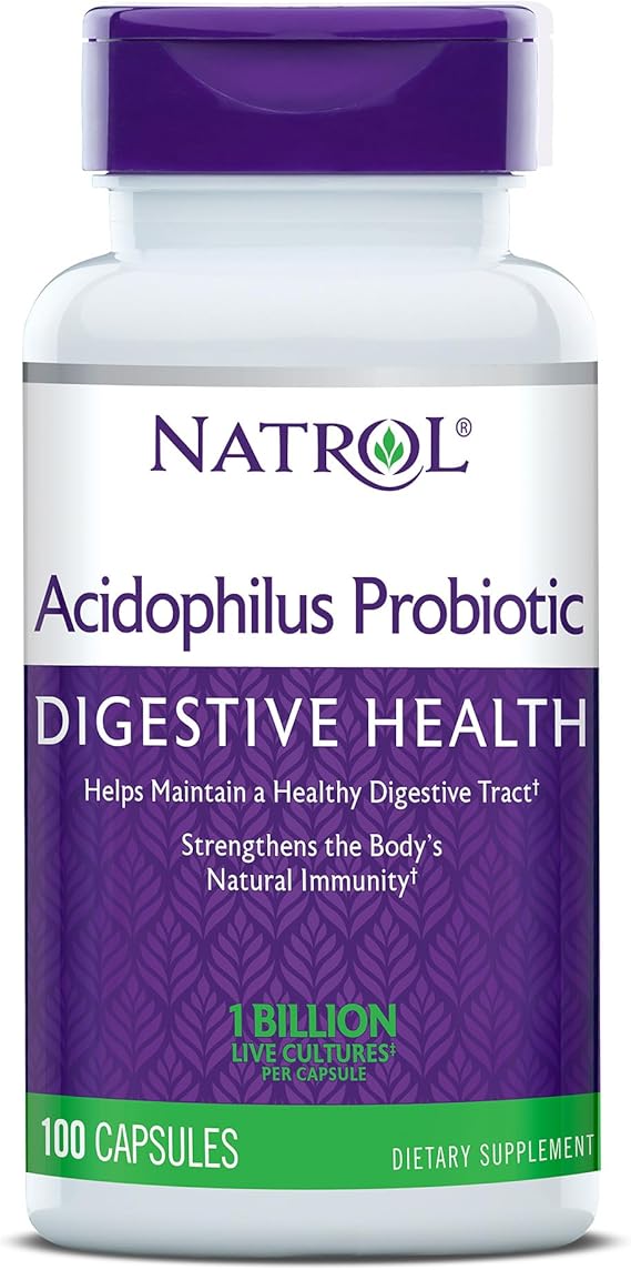 Natrol Acidophilus Probiotic 100mg Capsules, 100 Count Health & Household