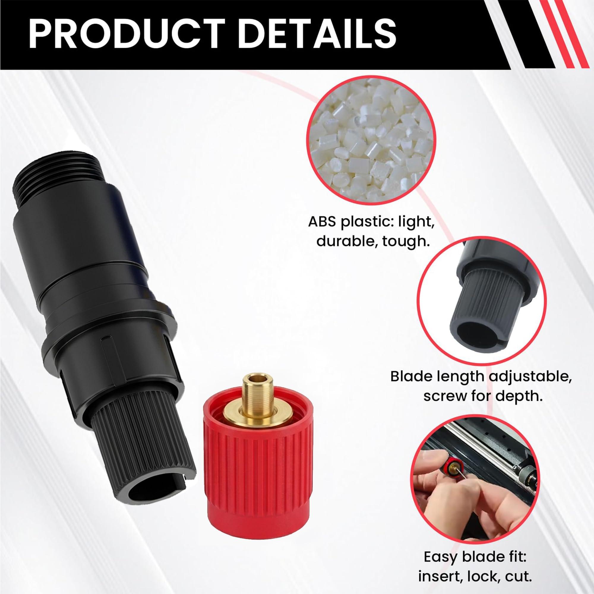 Graphtec CB15 Support de lame de coupe pour traceur Graphtec 1,5 mm Pointe rouge