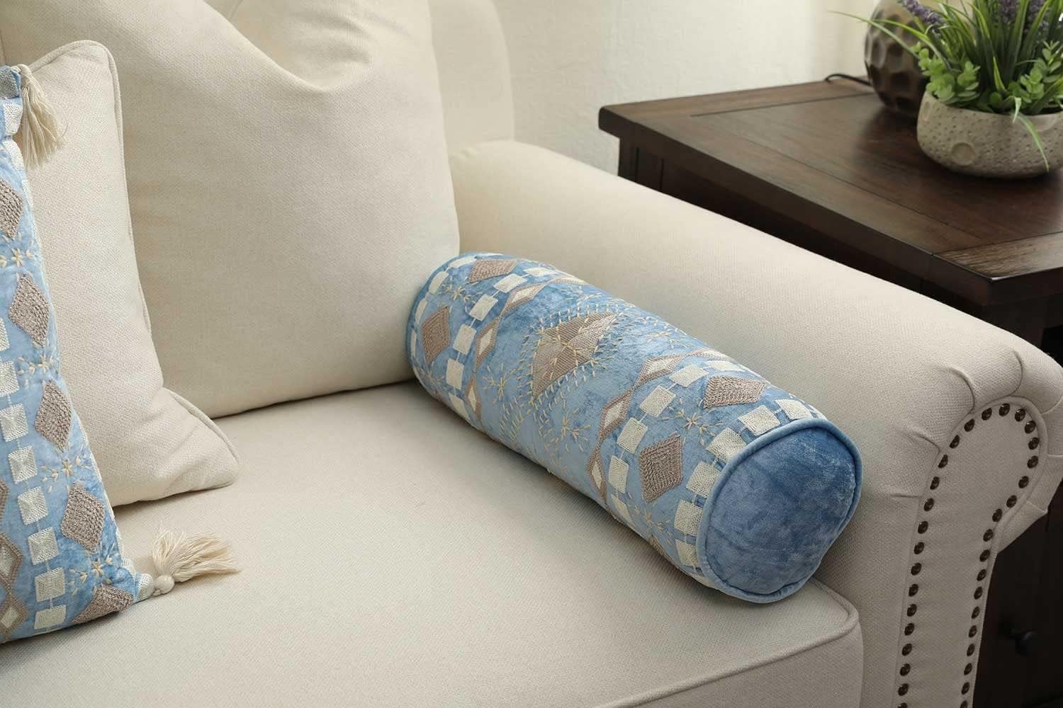 Pan Emirates Home Furnishings Prisha Bolster Grey 50x20x14cm 123BNJ9900065