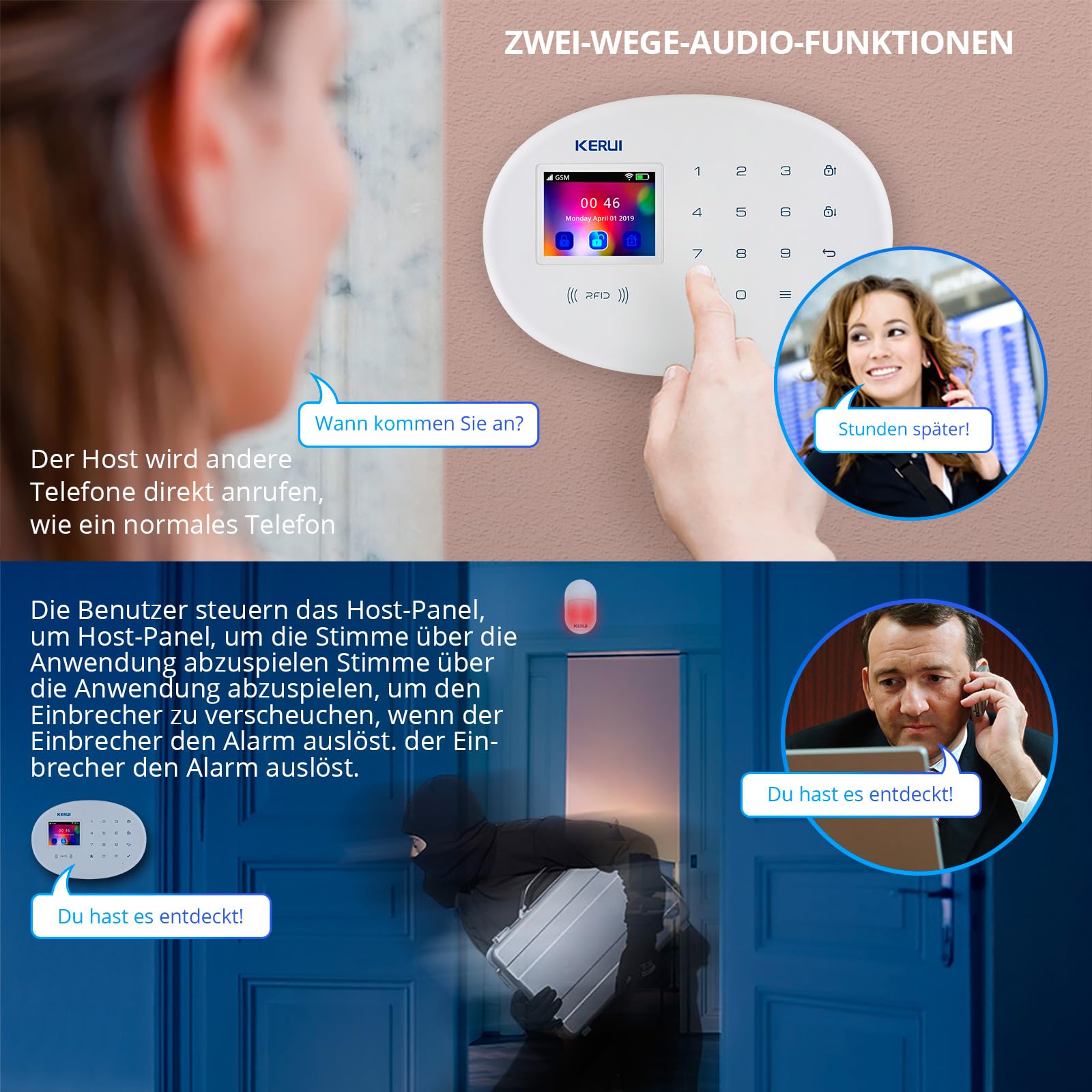 KERUI G12 – Système d’Alarme Maison Sans Fil WiFi & GSM avec
