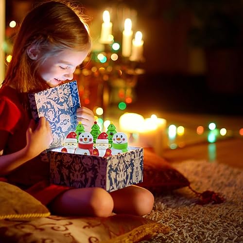 Miniatura 7 de 18 unidades de autos de Navidad para niños, árbol de Navidad, muñeco de nieve, Papá Noel, automóvil de fricción, ideal para fiestas infantiles,