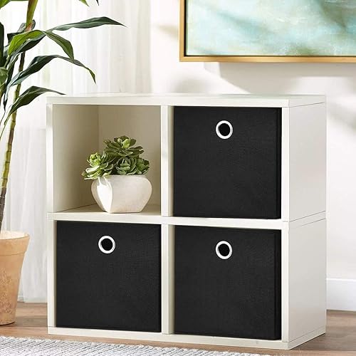 Miniatura 2 de i BKGOO Contenedores plegables de almacenamiento de tela con ojales redondos de metal para organizar estantes, habitación del bebé, hogar, armario,