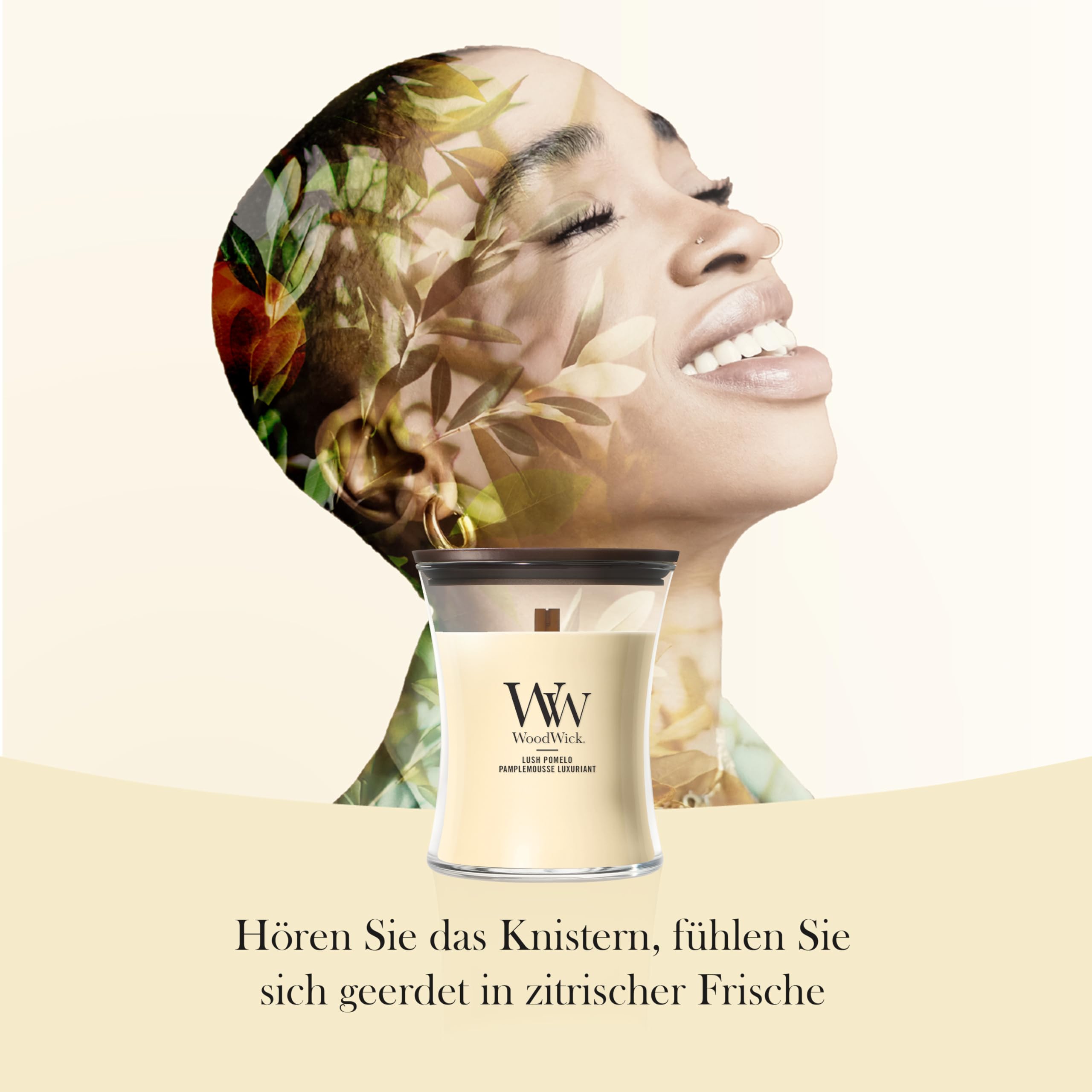 WoodWick | Mittlere Kerze | Saftige Pomelo | Tolles Geschenk für Frauen
