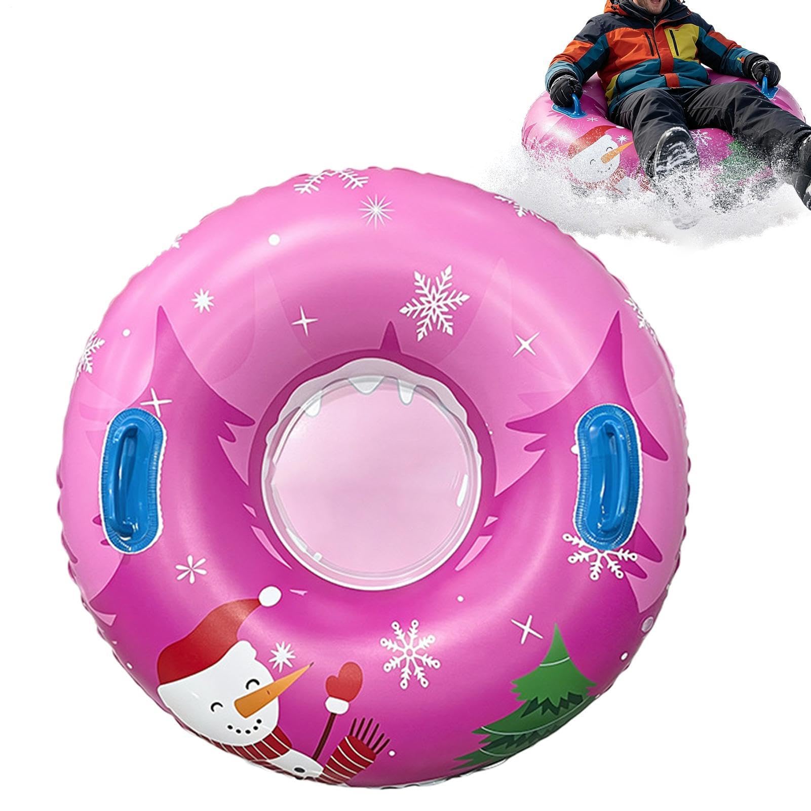 Bouée De Neige Tube Gonflable Rond De Glisse sur Neige avec Poignée | Anneau Luge Hivernal Pour Fêtes, Sports D'Hiver En Extérieur, Allées, Trottoirs, Piscine, Plage