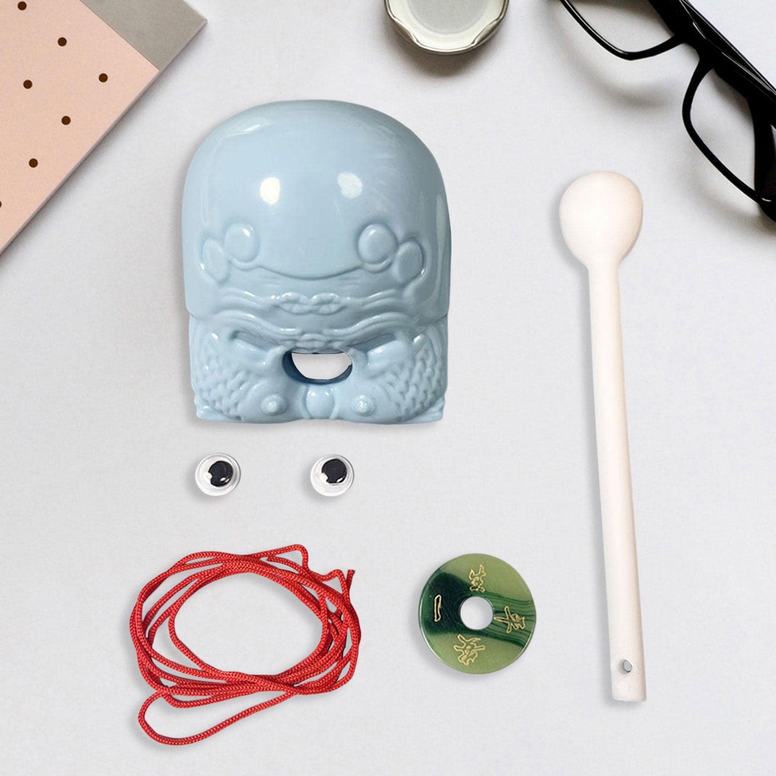 Guiros Percussion Instruments Guiro Frog with Mallet Small Frog Musical Instrument, Blue