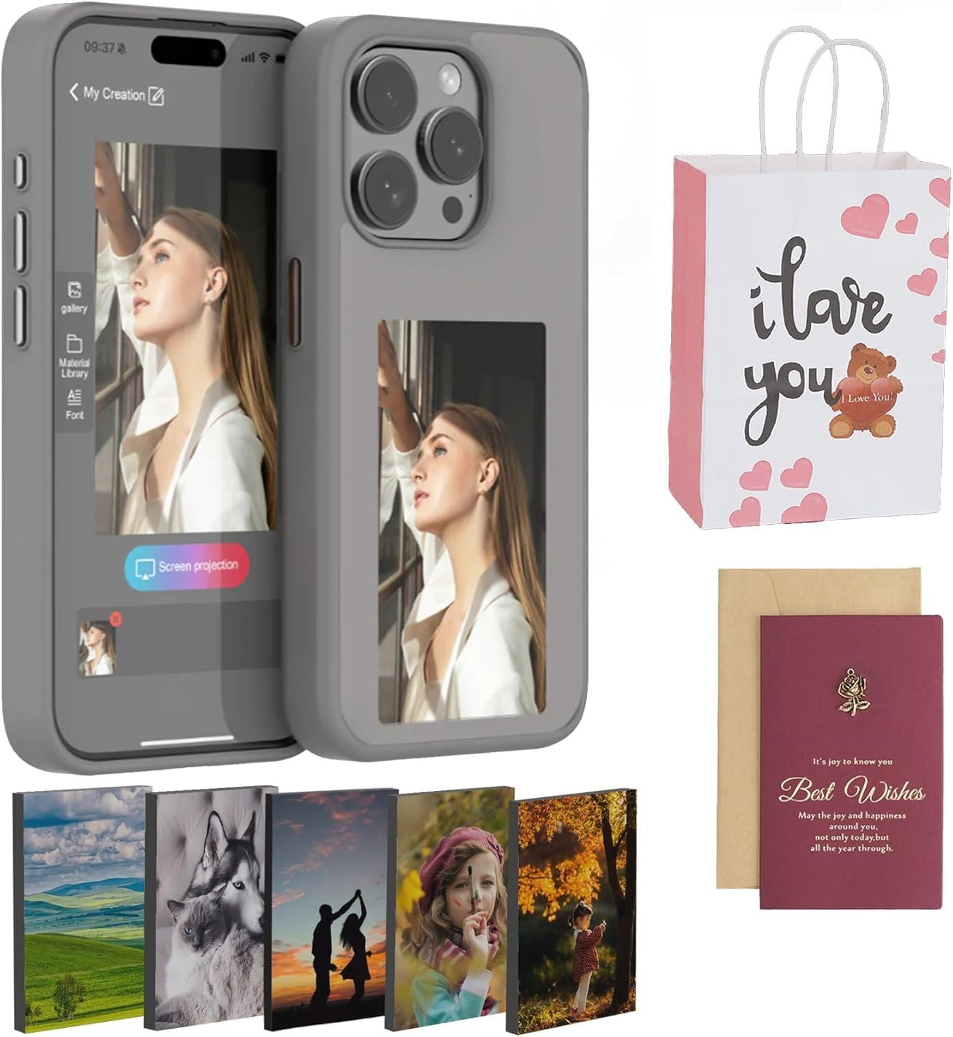 CYBER KIT - Smart Magic iPhone Cover E Ink Technology - NFC Enabled Reinkstone for iPhone 15 Pro Max || DIY CASE (Black) (B0DDLFBGLX) Amazon Price History, Amazon Price Tracker