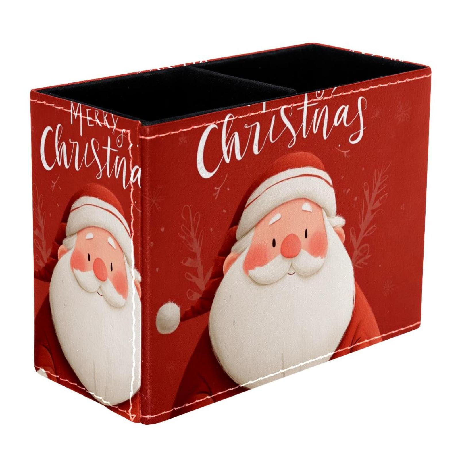sanfly fish Santa Claus, Merry Christmas Desktop Storage Box Pencil Holder, Stationeries and Desk Supplies Organizer for Home, Office & School
