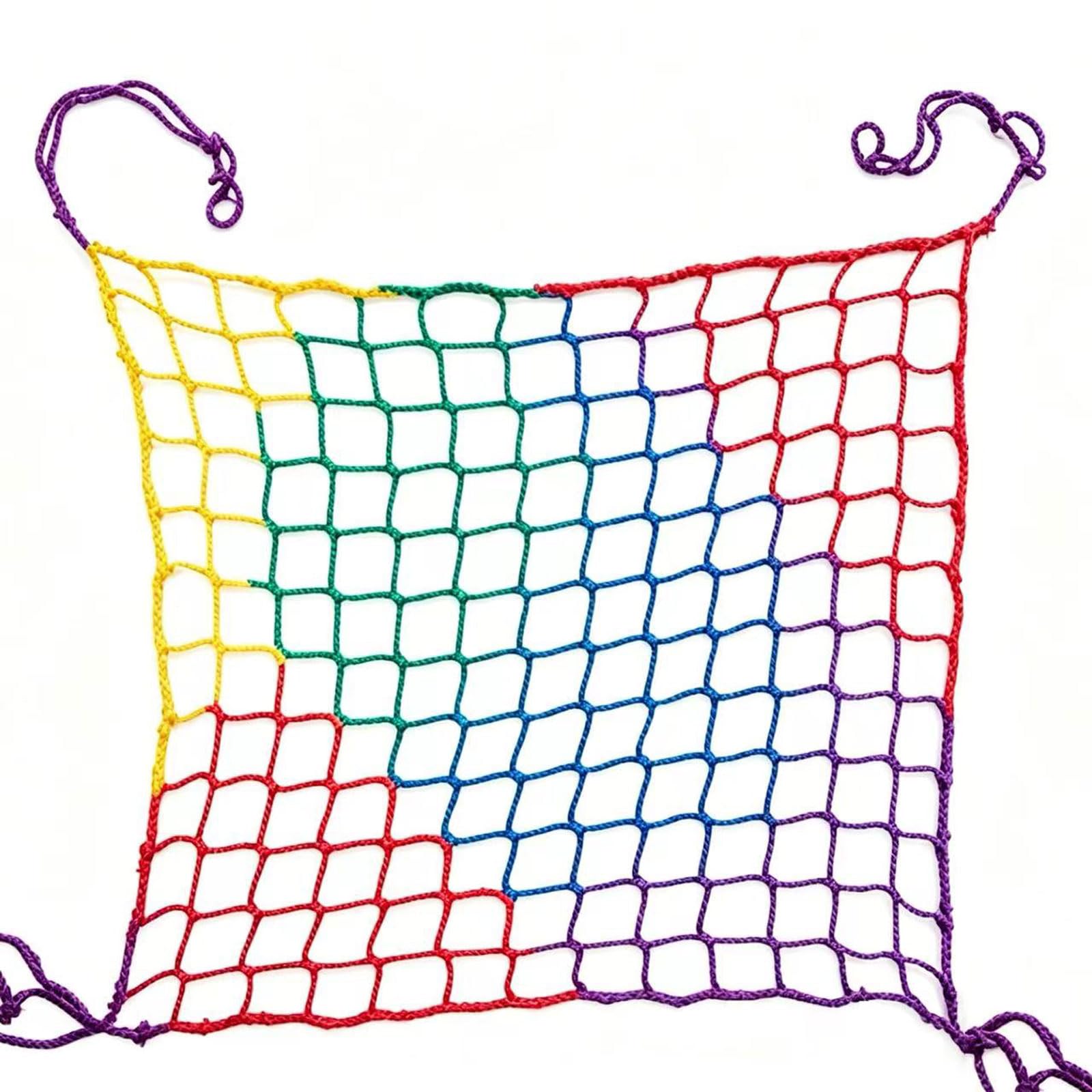 Rete di Sicurezza per Bambini Gatti, Colorato Rete di Protezione Arresto Caduta Zenza Nodi Resistente All'Usura per Scale e Balconi Ringhiere Altalena Da Giardino(Size:1*6m(3*20ft),Color:COLORATO)