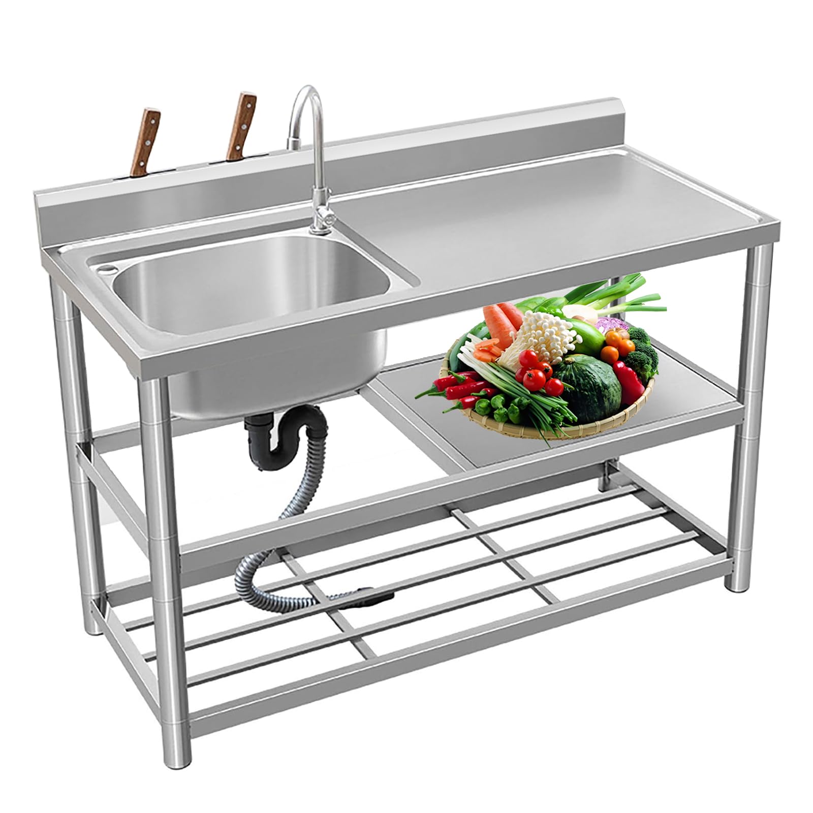 Évier simple acier inoxydable pour organiser votre buanderie ou cuisine