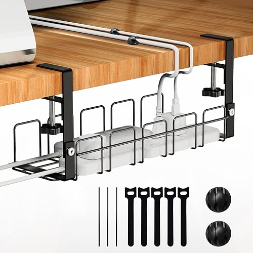 Miniatura 9 de Caja organizadora de cables, caja organizadora de cables grande de estilo madera para la oficina y el hogar, caja organizadora de cables con bloqueo
